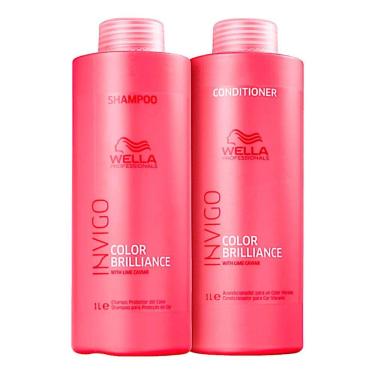 Imagem de Kit Shampoo + Condicionador Wella Invigo Color Brilliance 1L