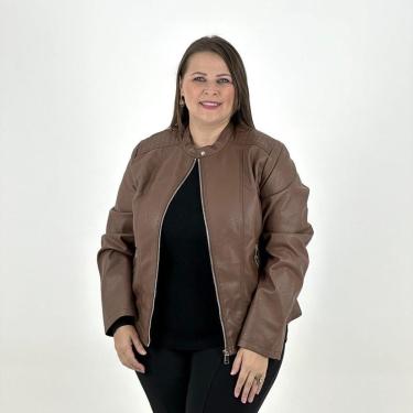 Imagem de Jaqueta City Lady P.U Plus Size com Zíper Feminina-Feminino