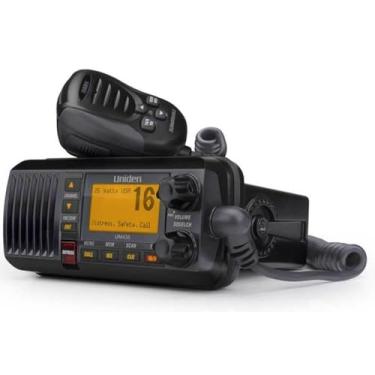 Imagem de UNIDEN UM435BK Avançado Rádio Marinha Fixa VHF, todos os canais marítimos dos EUA/Internacional/Canadá, incluindo novos canais de 4 dígitos, CDN “B”, 1 watt/25 watts, IPX8 Submersible, preto
