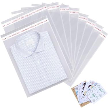 Imagem de UltraOutlet Sacos de celofane grandes transparentes resseláveis de 30,5 x 40,6 cm para embalagem de produtos, sacos de presente autovedantes de plástico de 100 quilates, autoadesivos para presentes