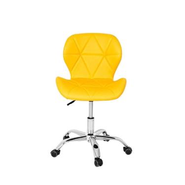 Imagem de Cadeira de Escritório com Base Giratória Estofada Slim Vegas Amarelo