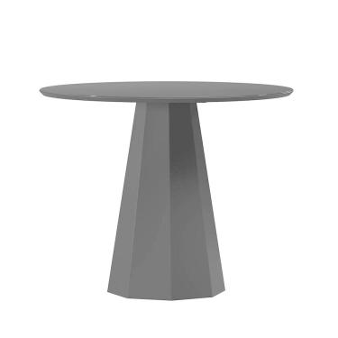 Imagem de Mesa Redonda 4 lugares Com Vidro de 100cm  Sem Cadeiras Chelle Preto - Preto - ÉdeCasaMóveis