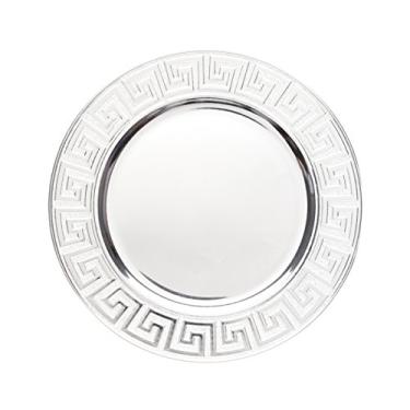 Imagem de SOUSPLAT DE PLÁSTICO ESPELHADO ZIGZAG PRATA 33cm