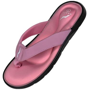 Imagem de NORTY - Sandália feminina de espuma viscoelástica – praia, piscina, chuveiro – Tamanho pequeno, rosa, 41