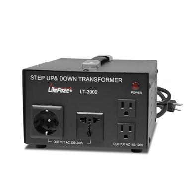 Imagem de LiteFuze Transformador conversor de tensão de 3000 watts LT-3000 - intensificar/diminui...