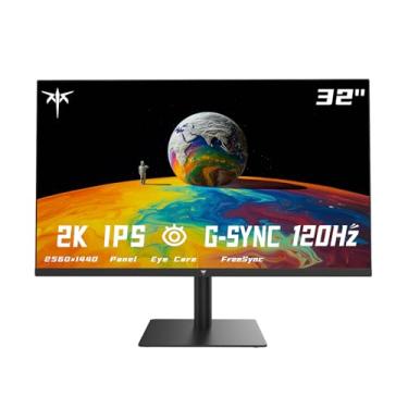 Imagem de KTC Monitor 2K de 32 polegadas, monitor de computador IPS 1440p, monitor de PC QHD 100Hz sem moldura para escritório e jogos, cuidados com os olhos, G-Sync/FreeSync, 109% sRGB, HDR, HDMI/DP