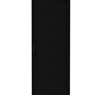 Imagem de Porta de Alumínio de Giro Lambri com Maçaneta 215cm X 85cm Lucasa Ideale Preto
