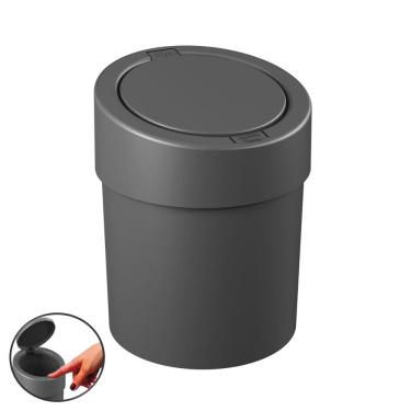 Imagem de Lixeira 5,4 Litros com Tampa Click Press Cozinha Banheiro grafite - 10908 Coza