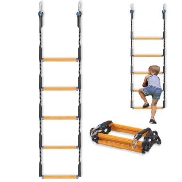 Imagem de Escada de Corda para Barco, Corda de Escalada Resistente, Escada de Corda de Barco, Corda de Escalada Resistente, Escada de Pesca Dobrável