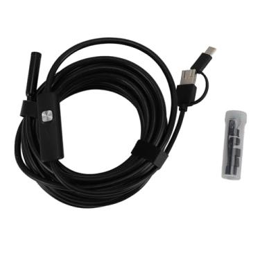 Imagem de Câmera de endoscópio USB C com luz de luz LED ajustável de 8mm 1200p Borescope com câmera de cobra Câmera de inspeção USB resistente à água IP68