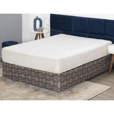 Imagem de Saia Box Fit Solteiro Capa para Cama Box com Elástico Malha 1 pç Estam