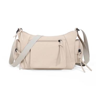 Imagem de DOURR Bolsas transversais pequenas para mulheres, bolsas transversais leves para o dia a dia, bolsas de ombro fofas e práticas para sair, Bege, Small, Pequena luz