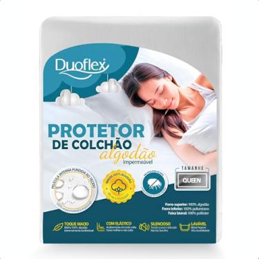 Imagem de Capa Protetor Colchão Queen Algodão Impermeável Queen