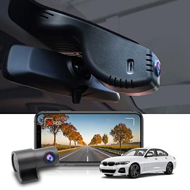 Imagem de Fitcamx Frente 2160P+Traseiro 1080P Dash Cam para BMW 3 4 Série M3 M4 2020-2024 (Modelo C) 330i 330e M340i 430i Xdrie M440i, OEM Estilo, Dual HD Vídeo, WiFi&APP, Loop Gravação, G-Sensor, 128GB Cartão