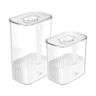 Imagem de Organizador de Temperos para Geladeira com Cesto Escorredor 1,5L e 2,3L - Ou Linha Clear Fresh (1,5L e 2,3L)