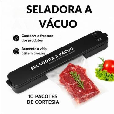Imagem de Máquina Seladora Vácuo Para Alimentos Domésticos e Compactos Bivolt - 