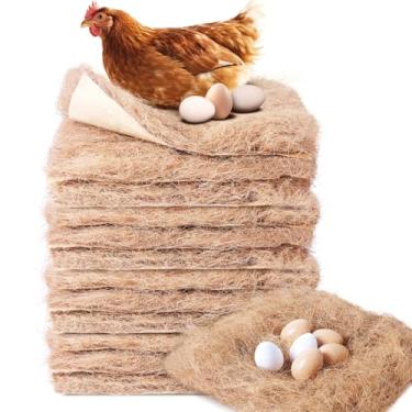 Imagem de Matutinus Almofadas de ninho de galinha poedeira, roupa de cama premium para caixa de nidificação de frango, acessórios para galinheiro, 33 x 33 (pacote com 12)