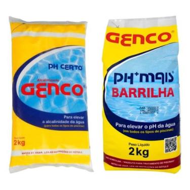Imagem de Kit Alcalinidade Ph Certo E Barrilha Ph Mais Genco 2kg