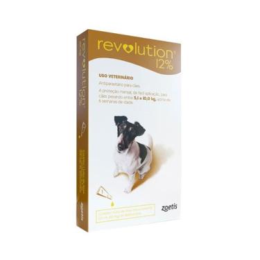 Imagem de Antipulgas Revolution 12% para Cães de 5,10kg a 10kg 3 Tubos - Zoetis