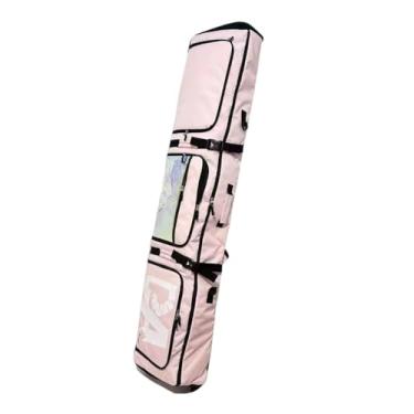 Imagem de Lzyjckh Bolsa de Snowboard Impermeável com Rodas Bolsa de Snowboard com Rodas Extensível de 160-170 cm, para Viagens Aéreas, Serve para Esquis Individuais/2 Conjuntos de Esquis,Pink