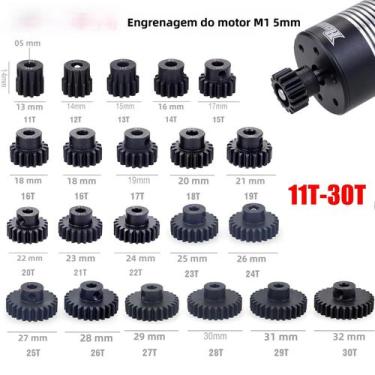 Imagem de 1/8 1/10 RC Car Pinion Motor Gear 5mm 11T-29T 2PCS Para Carros RC Esca