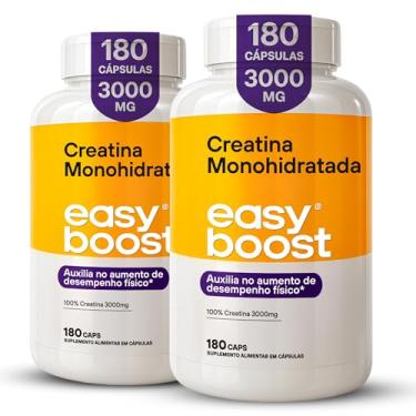 Imagem de Kit 2x Creatina Monohidratada 100% Creatine Easy Boost Pura 180caps total 360 caps