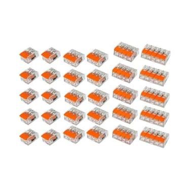 Imagem de Terminais De Conexão Rápida Laranja 10-75 Peças Conectores Universais 