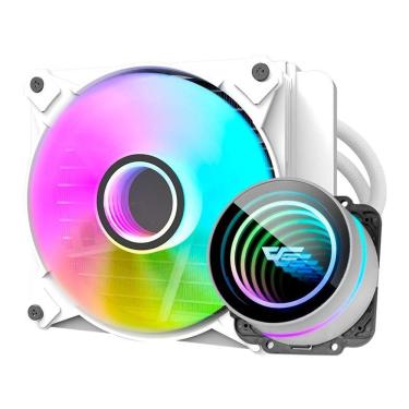 Imagem de Water Cooler Para Processador Darkflash Dx120 Branco/rosa