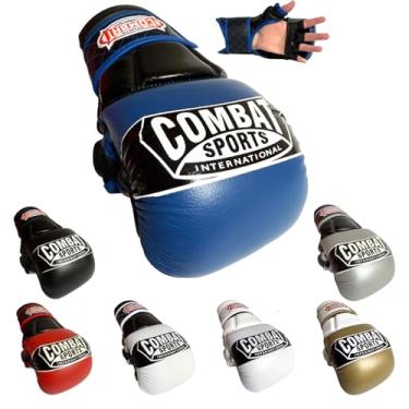 Imagem de Combat Sports Luvas de treinamento Max Strike MMA, palma aberta, luvas de boxe acolchoadas sem dedos para Muay Thai, Kickboxing e artes marciais, ideais para homens e mulheres, equipamento essencial