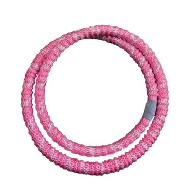 Imagem de Fenteer Aro de fitness com peso de 1,5 kg, fio de aço de poliéster macio, círculo de exercícios abdominais para treinamento de pernas traseiras, Rosa