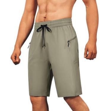 Imagem de Calções de banho FOGFIRE masculinos Quick Dry Beach Shorts verdes e ci