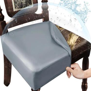 Imagem de Capas de assento para cadeira de sala de jantar, conjunto de 6 em cour