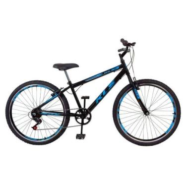 Imagem de Bicicleta Aro 26 Kls Sport Gold V-Brake Mono 7V Rebaixado, Preto, Azul