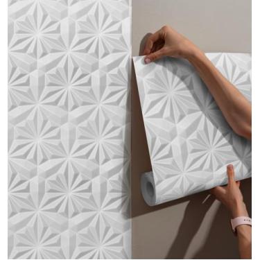 Imagem de Papel de Parede Adesivo efeito 3D para Quarto Cozinha Sala Autocolante