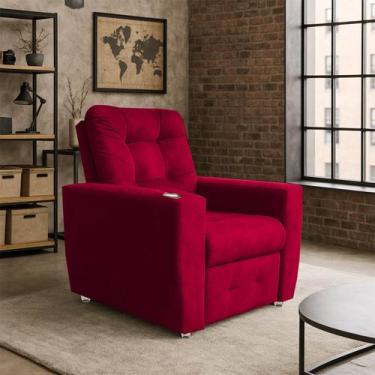 Imagem de Poltrona Cadeira Do Papai E Mamãe Reclinável Retrátil Para Sala De Des