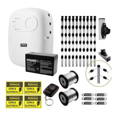 Imagem de Kit Cerca Elétrica Completo com Central de Choque para 60 Metros - Int