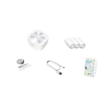 Imagem de predolo Impressora de adesivos Mini impressora de bolso USB recarregável sem tinta impressoras térmicas portátil fabricante de adesivos para anotações de, Branco