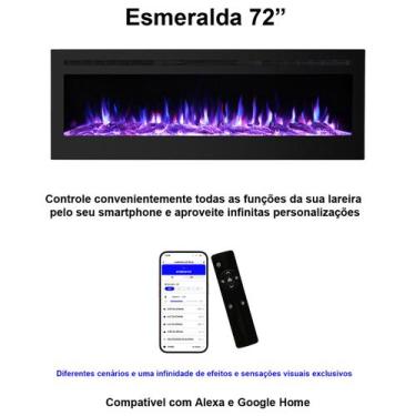 Imagem de Lareira Elétrica Wgrif Modelo Esmeralda Log 72" Para embutir totalment