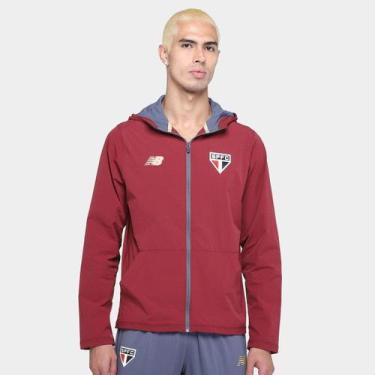 Imagem de Jaqueta São Paulo 25/26 Viagem New Balance Masculina, Vermelho, Cinza,