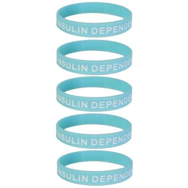 Imagem de Max Petals Pulseira de silicone para identificação de alerta médico tipo 1 tipo 1 tamanho adulto (20 cm), Medium, Silicone, Sem Pedra Preciosa