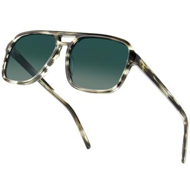 Imagem de BIRCEN Óculos De Sol Polarizados Da Moda Para Mulheres - Aviador Quadrados Acetato Com Proteção Uv Homens