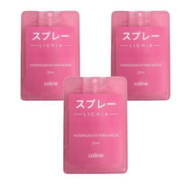 Imagem de Kit 3 Higienizadores Para Mãos De Bolso 20ml Com Fragrância - Coline, 