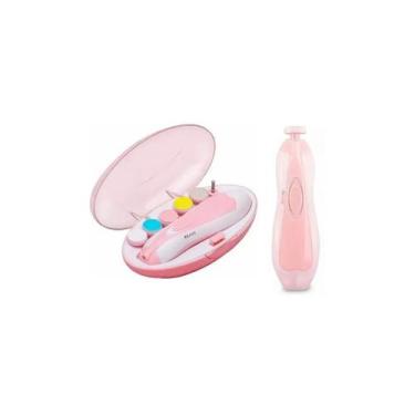 Imagem de Cortador de unhas elétrico para bebês, movido a bateria, rosa - Lightb