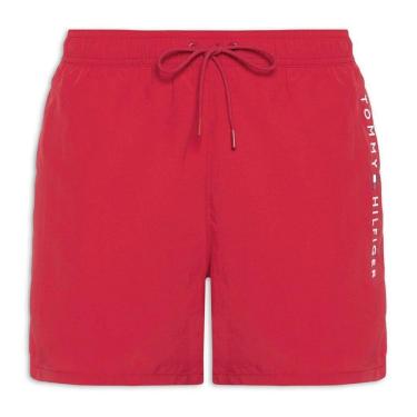 Imagem de Bermuda Tommy Hilfiger Praia Long Drawstring Vermelho-Masculino