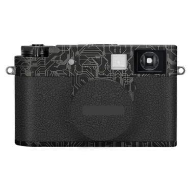 Imagem de Adesivo de corpo de câmera X-Half Kit de filme protetor de pele acessórios de pele decalques de vinil para FujiFilm X-Half XHalf (Circuit Titanium + Couro Preto)