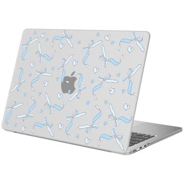 Imagem de BlHMCASE Compatível com MacBook Pro 14 polegadas 2025-2021 M4 M3 M2 M1 A3112 A3185 A3401 A2918 A2992 A2779 A2442, linda capa protetora de fita azul para Mac Pro 14