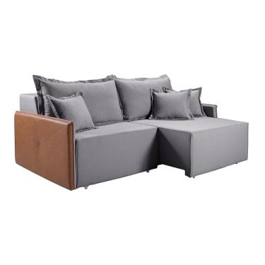 Imagem de Sofá Bali 1,60 Retrátil Com Baú Linho Composê Casal 2 Lugares Casa Imperial (Linho 199)