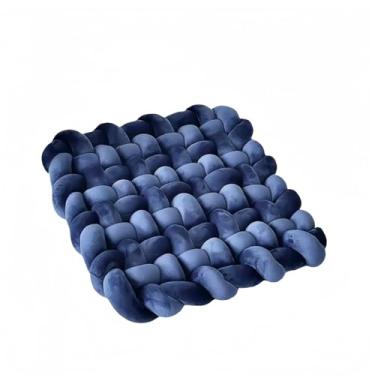 Imagem de lomysoali Tapete de assento de nó, tapetes de janela saliente, almofada decorativa de chão com nó, tapetes ultra macios para quarto, sala de estar, sofá, cadeira, berçário, tamanho: 45,7 x 45,7 x 7,6