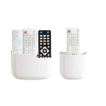 Imagem de Suporte de parede para ventilador de TV, suporte de controle remoto, suporte de cabeceira organizador de parede, suporte de telefone para escritório, adesivo de reprodutor de mídia, caixa de controle