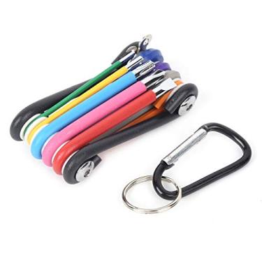 Imagem de 9 em 1 Multi -Função Mini Reparo Ferramentas de bicicleta Kit hexadecimal kit portátil Durável Vanadium Keychain de aço de aço conjunto para reparo de carro de bicicleta colorido